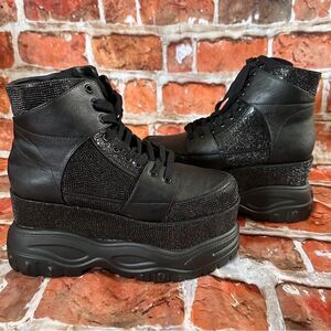 NIB Poster girl rhinestone club chunky platform sneakers Sz 10
